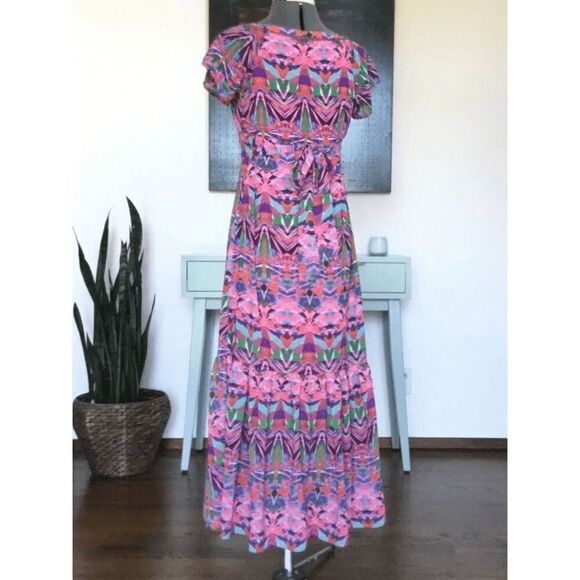 NEW Vanessa Virginia from Anthropologie Women’s 0 Beaded Mural Maxi Dress - Picture 6 of 10